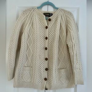Hand knit Irish wool sweater